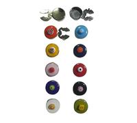 1 COPPIA COPRIBOTTONI 18 MM c6 SMALTO colore a scelta con MURRINE MURANO BAGNO ARGENTO COPRI BOTTONI tipo gemelli