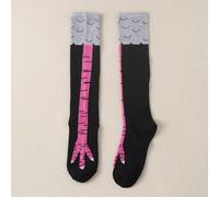 1 coppia di calze lunghe e divertenti a forma di zampa di pollo, comode e calde, adatte per la primavera e l'autunno, in stile Y2K 36-39HalloweenTessuto