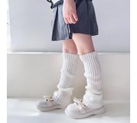 1 Coppia Di Calze Lunghe Lavorate A Maglia Neon Per Ragazze, Per Principesse, Per Uso Casual, Vacanze, Feste, Accessori Per Cosplay 4-7Y,8-11Y,11-14Y,12-16YColore unicoPoliestere