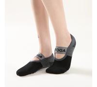 1 Coppia Di Calzini Da Yoga Con Suola In Spugna Morbida E Calda, A Tinta Unita, Con Cinturino Largo E Punta Rotonda, Adatti Per Lo Sport All Aperto Tagli UnicaLettereTessuto