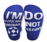 1 Coppia Di Calzini Divertenti Da Uomo E Donna, Stile Quattro Stagioni, Piede Sinistro E Destro Con Il Motivo "Sto Guardando Il Calcio, Non Disturbarmi", Adatti Come Regalo, Per La Vita Quotidiana, In