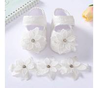 1 Coppia Di Calzini Morbidi Per Principessa Neonata Pre-Camminatrice + 1 Pezzo Set Regalo Di Fasce Per Capelli Per Bambini 0-6M,6-12MColore unicoTessuto