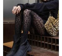 1 Coppia Di Collant Stampati Leopardo Da 50D Lingerie Sexy Da Donna Calze A Rete Modellanti Adatte A Tutte Le Stagioni Calze Da Donna XS-M (45-60 kg),L-XXL(50-70KG)Colore unicoTessuto