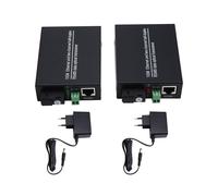 1 Coppia di Convertitori di Estensione Dati RS485 con Ethernet SM SX 10/100 Mbps, Tramite Trasmettitore e Ricevitore In Fibra Ottica, Spina UE