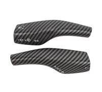 1 coppia di coperture per leva dello sterzo e per la leva del cambio, copertura protettiva decorativa in ABS anti-deformazione con installazione adesiva per l’abitacolo dell’auto (Stile in fibra di