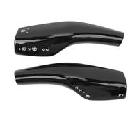 1 coppia di coperture per leva dello sterzo e per la leva del cambio, copertura protettiva decorativa in ABS anti-deformazione con installazione adesiva, upgrade per l’abitacolo (Nero brillante)