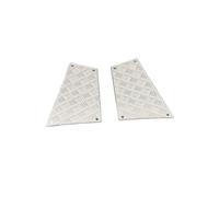 1 Coppia di corpi Posteriori Shell Skid Plate Metal Side Antiskid Board Compatibile con 1/10 RC Crawler Car Model