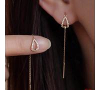 1 Coppia di Eleganti e Raffinati Orecchini a Goccia d'Acqua con Nappine in Argento Sterling 925, Adatti per l'Uso Quotidiano delle Donne, Possono Anche Essere Regalati come Regalo di Festa alla Fidanz