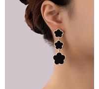 1 Coppia Di Eleganti Orecchini Pendenti Da Donna Con Disegno A Quadrifoglio E Fiore, Ideali Come Regalo Di San Valentino, Per La Mamma O La Festa Della Mamma Tagli UnicaLega di zinco