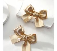 1 Coppia di fermagli per capelli a fiocco in tessuto con paillettes dorate per ragazze, fiocchi per capelli dorati, fermagli per capelli dorati brillanti, barrette per capelli con codini scintillanti 