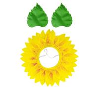 1 Coppia di Girasole, 1 Paio di Guanti A Foglia Verde, Interessanti Oggetti di Scena Floreali, Copricapo di personalità Creativa, Accessori per Il Palco delle Prestazioni.