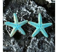 1 Coppia di nuovi orecchini a forma di stella marina, gioielli in lega, serie oceano, orecchini di moda unici stile spiaggia per ragazze Tagli UnicaLega di zinco