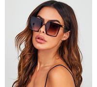 1 Coppia di occhiali da sole con montatura leopardata e custodia, accessori da spiaggia eleganti per donna. Occhiali da sole adatti per outfit con maglioni, jeans, tute, felpe con cappuccio, giacche, 