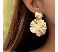 1 Coppia Di Orecchini A Conchiglia Improntati A Due Lati Dolci In Stile Metallo Semplice Per Donne Dallo Stile Oceano Spiaggia Tagli UnicaLega di zinco