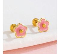 1 Coppia di Orecchini a Perno Eleganti e Dolci a Forma di Fiore Rosa a 5 Petali, Adatti per Strada, Feste, Occasioni Festive, Possono Anche Essere un Accessorio Quotidiano o un Regalo di Compleanno pe