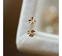 1 Coppia di Orecchini a Perno in Argento Sterling S925 con Cuore Ondulato Lucido per Donne, Gioielli Minimalisti, Tutto Match, Regalo per Feste Vintage, Matrimoni e San Valentino Tagli UnicaArgento 92