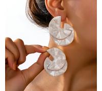 1 Coppia Di Orecchini A Perno In Metallo Dalla Forma Geometrica Alla Moda E Versatili Tagli UnicaFerro
