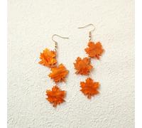 1 Coppia Di Orecchini In Acrilico A Forma Di Foglia D Acero Lunga Nello Stile Autunnale Bella Decorazione Per Le Orecchie Per Le Donne Tagli UnicaPMMA