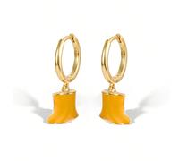 1 Coppia Di Orecchini In Argento Sterling 925 Con Ciondolo A Forma Di Stivale Da Pioggia Giallo Vivace - Per Uso Quotidiano E Feste Delle Ragazze | Regalo Di Gioielli Ideale Per Compleanni, Ognissanti