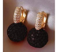 1 Coppia di orecchini pendenti con ciondolo rosso a forma di pallina e strass, semplici ed eleganti per le donne Tagli UnicaLega di zinco