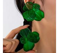 1 Coppia di orecchini pendenti con fiore in metallo dalla texture elegante e alla moda, adatti per outfit quotidiani e da festa delle donne Tagli UnicaLega di ferro