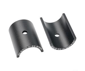 1 coppia di spessori per manubrio di bici, distanziatori per manubrio della bicicletta, riduttori da 25,4 mm a 31,8 mm, adattatori per manubrio in lega di alluminio, distanziatori per morsetto (nero)
