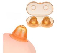 1 coppia di succhiatori di capezzoli per la pressione, giocattoli del capezzolo per le donne, correttore del capezzolo in silicone morbido (Amber)
