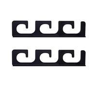 1 Coppia di supporti da parete per canne da in acciaio - Archiviazione orizzontale per muro o soffitto, rastrelliera sicura per garage, cantina & barca, kit montaggio incluso