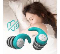 1 coppia di tappi per le orecchie in silicone a prova di rumore per dormire, studiare, nuotare, fare la doccia, lavorare, protezione dell'udito nero,verdeSilicone