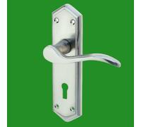 1 Coppia Frelan Paris Suite Chiusura a Leva Maniglia Su Blocco Piastra Set Cromo