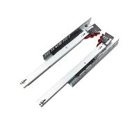 1 Coppia Guide Per Cassetti A Scomparsa Con Chiusura Ammortizzata | Estrazione Totale, Montaggio Sottobase, Portata 25 Kg, Binari Silenziosi 3 Sezioni Per Armadi Cucina(60cm/23.6in)