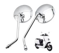 1 coppia Montaggio del manubrio per specchio per bici, specchi motociclistici a prova di shock ad ampio angolo largo ruotabili regolabili con bulloni da 8 mm per scooter motociclisti Ebike, specchi p