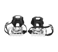 1 Coppia Pedali Bici 9/16" Perno Piattaforma con Punta Clip Piede Cinghia