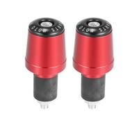 1 Coppia Rosso Moto Manubrio Tappi 7/8" 22mm Alluminio Lega