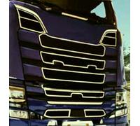 1 Coppia Specchi Acciaio Inox Spiegelpoliert Grata Diurna per Scania S 2016