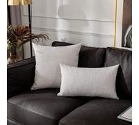 1 Copricuscino decorativo, realizzato in una miscela di lino artificiale con un motivo a stelle bicolore, tessuto con un filato di bambù unico per uno stile vintage e moderno, che migliora la texture 