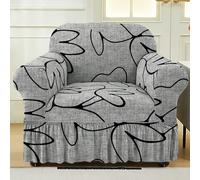 1 Copritutto per divano 1/2/3 posti con volant, rivestimento elasticizzato per divano, protettore per divano, adatto per camera da letto e soggiorno Tre persone,Due persone,una personaGeometricoMicrof