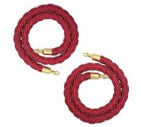 1 corda di supporto for coda in velluto rosso for decorazioni di eventi - Corda di barriera in nylon resistente for il controllo della folla for teatri e luoghi di ritrovo(250cm)
