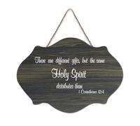 1 Corinthians 12:4 There Are Different Gifts, But The Same Holy Spirit Distributes Them Cartello rustico in legno decorativo da appendere cartello decorativo da parete per soggiorno, camera da letto