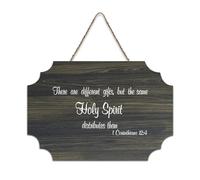 1 Corinthians 12:4 There Are Different Gifts But The Same Holy Spirit Distributes Them Hanging Print Placca da parete in legno rustico cartello artistico da parete in legno poster artigianale nuovo