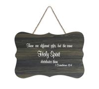 1 Corinthians 12:4 There Are Different Gifts But The Same Holy Spirit Distributes Them Hanging Print Placca da parete in legno rustico cartello artistico da parete in legno poster artigianale nuovo