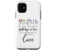 1 Corinthians 13:13 Bible Verse Christian Faith Hope Love Custodia per iPhone 11