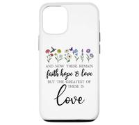 1 Corinthians 13:13 Bible Verse Christian Faith Hope Love Custodia per iPhone 12/12 Pro