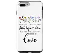 1 Corinthians 13:13 Bible Verse Christian Faith Hope Love Custodia per iPhone 7 Plus/8 Plus