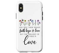 1 Corinthians 13:13 Bible Verse Christian Faith Hope Love Custodia per iPhone X/XS