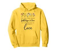 1 Corinthians 13:13 Bible Verse Christian Faith Hope Love Felpa con Cappuccio