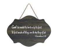 1 Corinthians 2:10 God has Revealed His Love to Us by His Spirit The Spirit Searches All Things Farmhouse cartello in legno con scritta in inglese "Dio ha rivelato il suo amore a noi con il suo