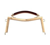 1 Cornice per Portafoglio in Metallo Vintage da 21,5 cm, Fibbia con Chiusura a Bacio e Supporto per Maniglia per Borse Fai da Te e Accessori Decorativi Artigianali,21,5 Centimetri