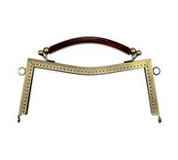 1 Cornice per Portafoglio in Metallo Vintage da 21,5 cm, Fibbia con Chiusura a Bacio e Supporto per Maniglia per Borse Fai da Te e Accessori Decorativi Artigianali,21,5 Centimetri