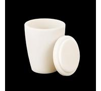 1 crogiolo in allumina e corindone con coperchio - Crogiolo for analisi di laboratorio da 3 ml a 100 ml for fusione e test di campioni(10.01ml)